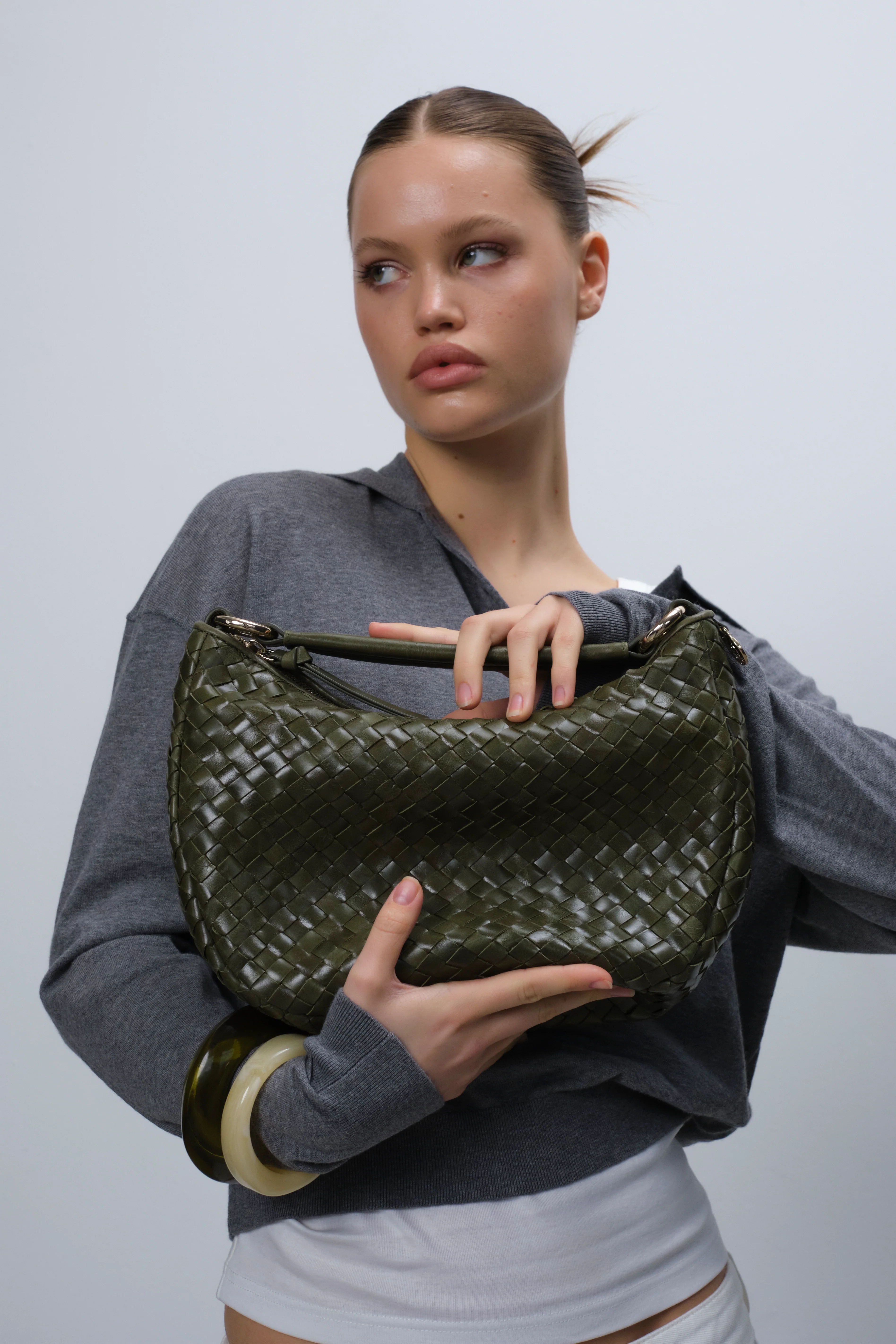 Salerno Marlin skuldertaske - Olive - Image 2