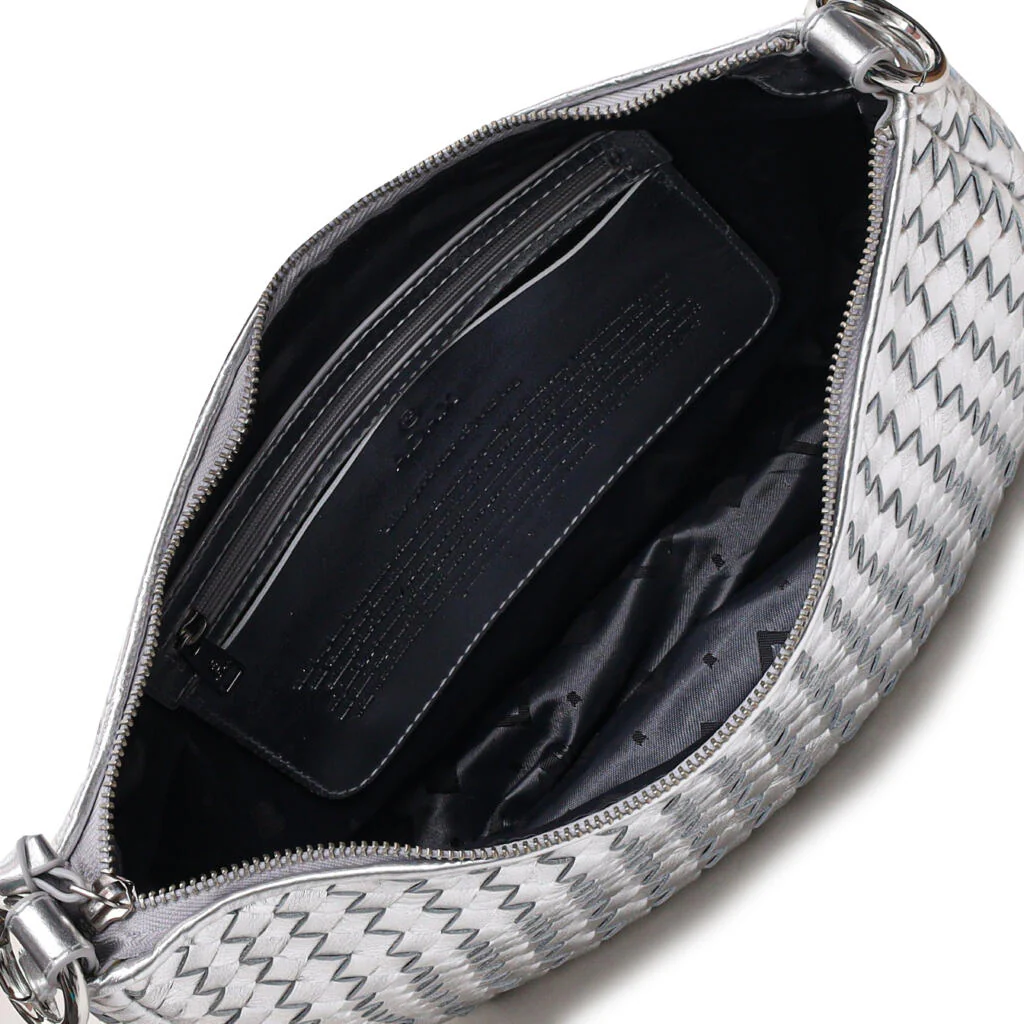 Salerno Marlin skuldertaske - sølvfarvet - Image 4