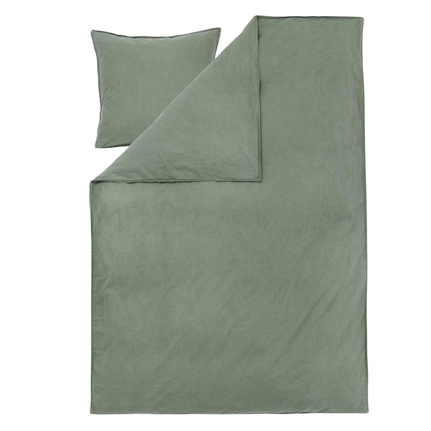 Curly Percale sengesæt - Dusty Green - Image 4