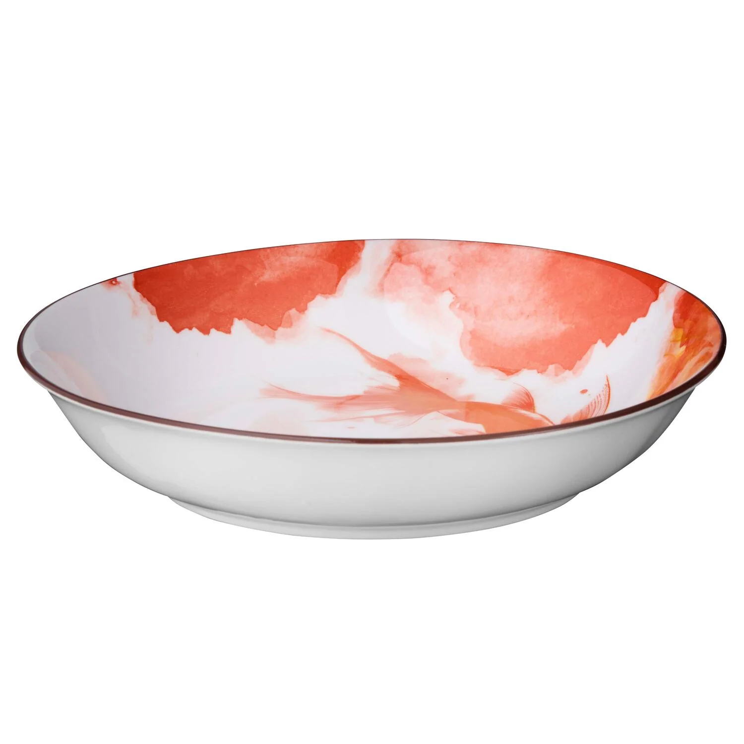 Dyb tallerken m. orange fisk - Ø20,6 cm