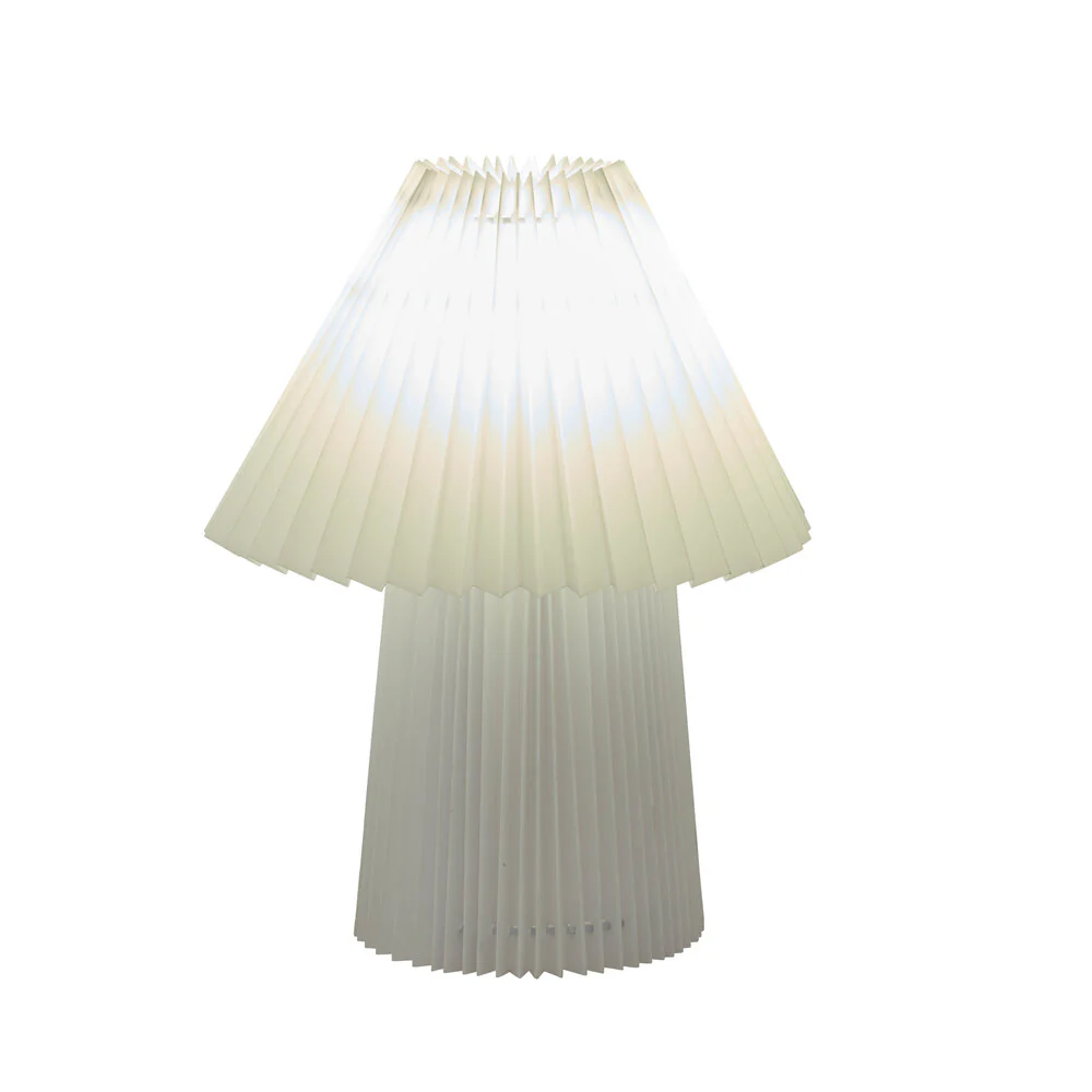 Fold plisseret bordlampe, hvid - H31cm - Image 3