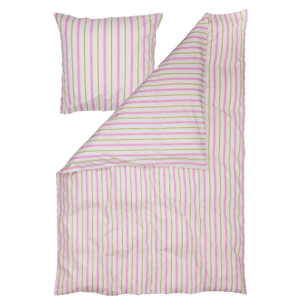Lollipop Stripe sengesæt - pink/grøn - Image 3