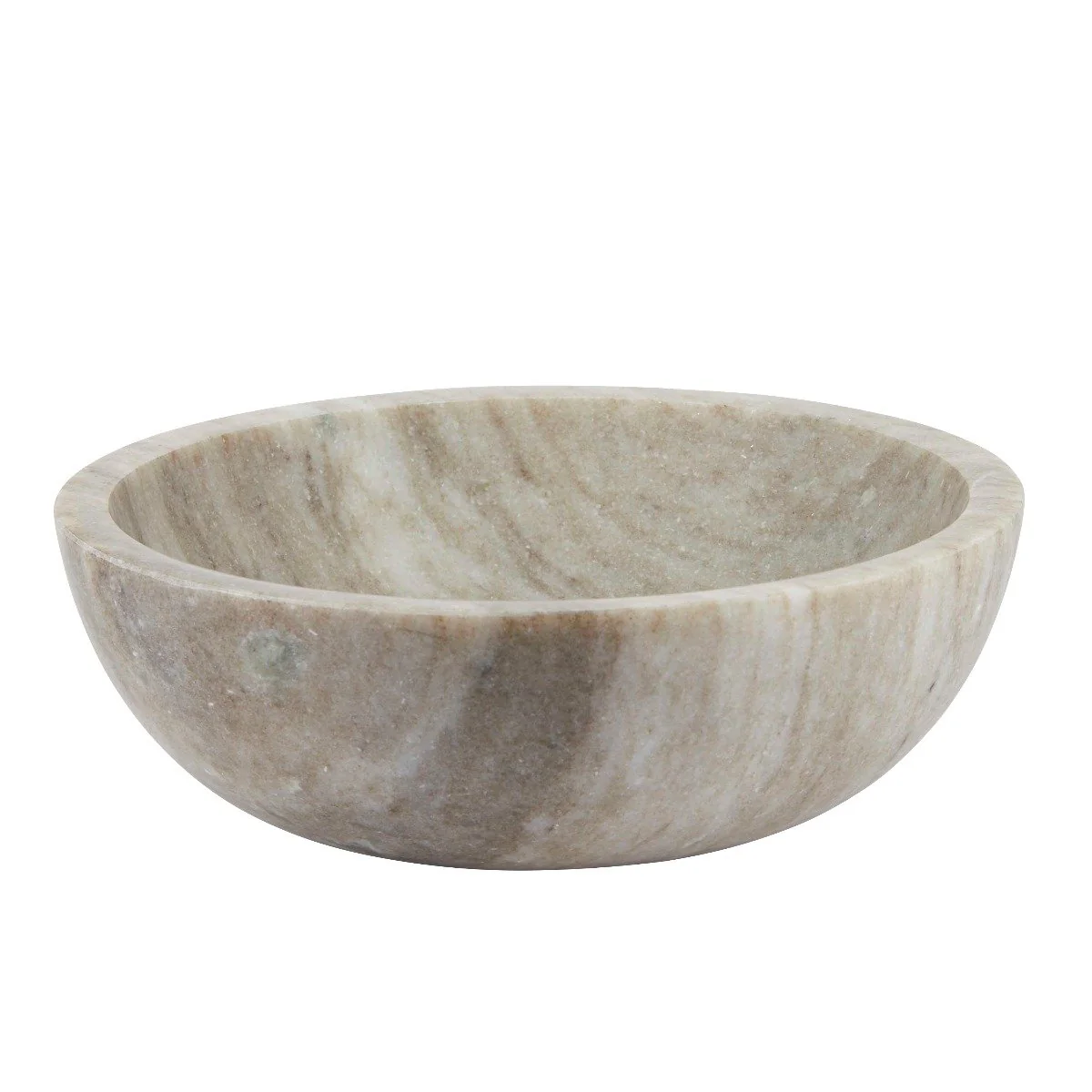 Marmorskål, beige - Ø20 cm.