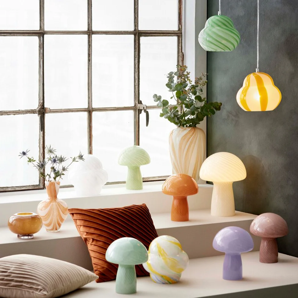 Mushroom bordlampe, mint - H23 cm. - Image 7