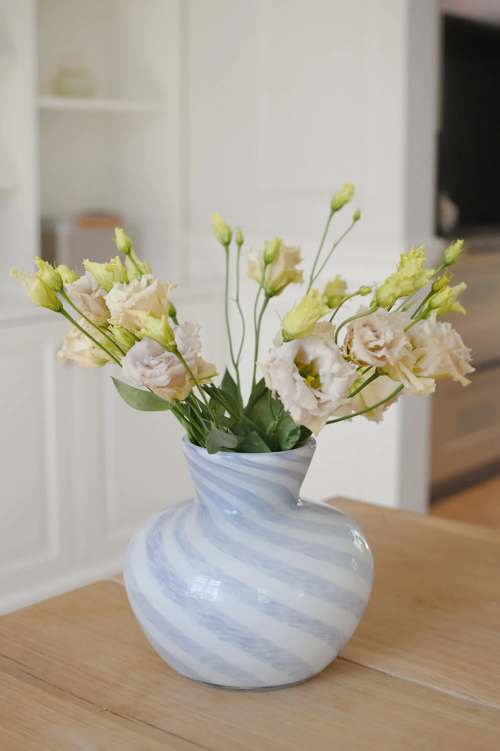 Rokoko stribet vase, lilla - H18cm - Image 2