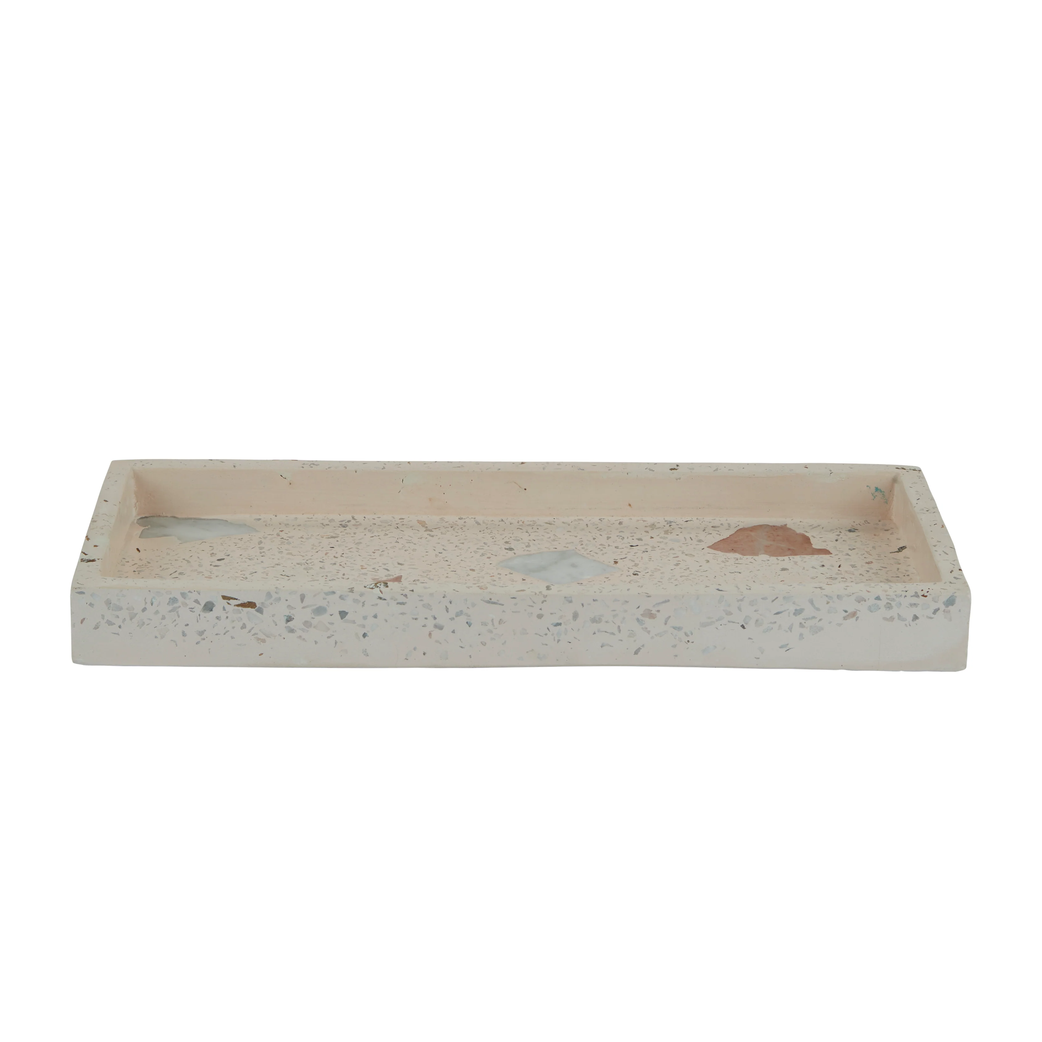 Terrazzo bakke, soft rose - 12 x 30 cm.