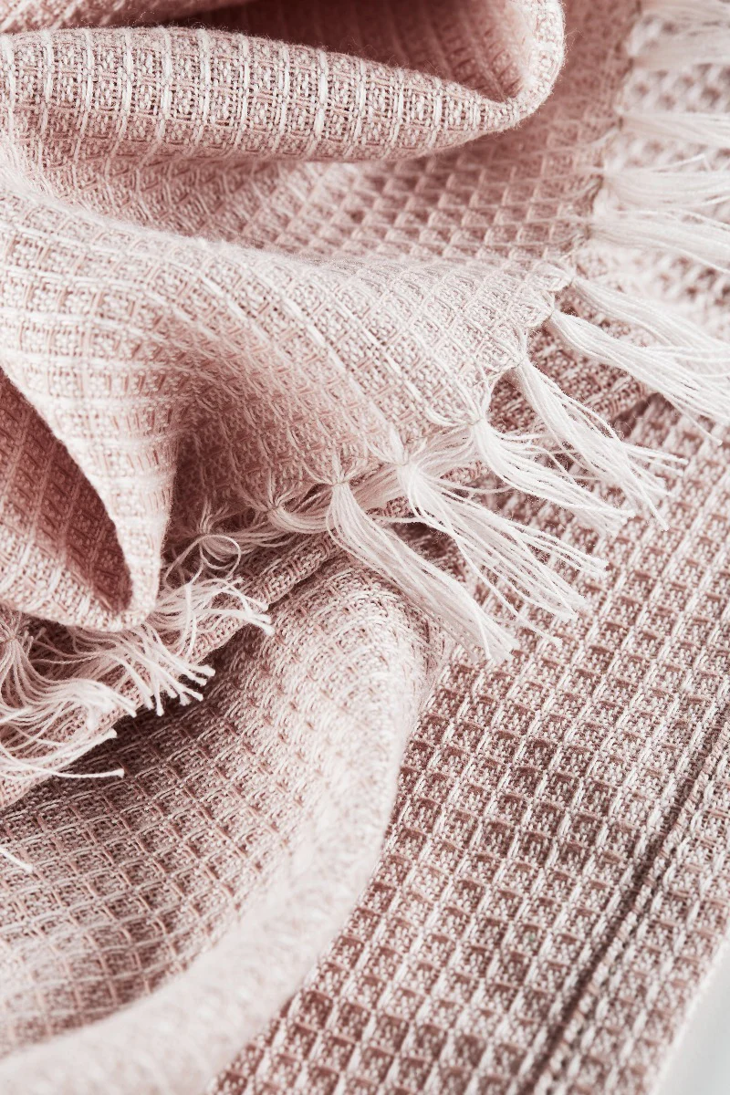 Two tone Viskestykker, frynser - rosa - Image 3