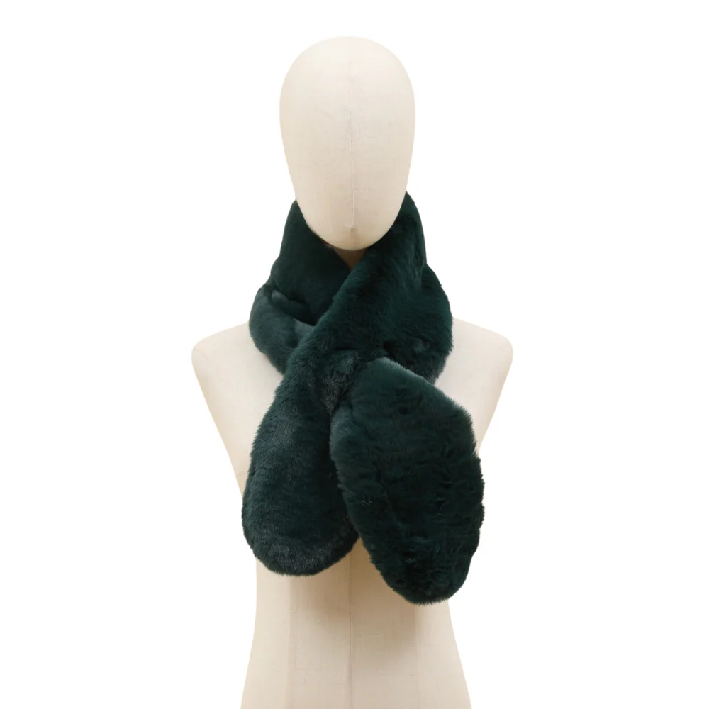 Faux Fur tørklæde - Vert Canard