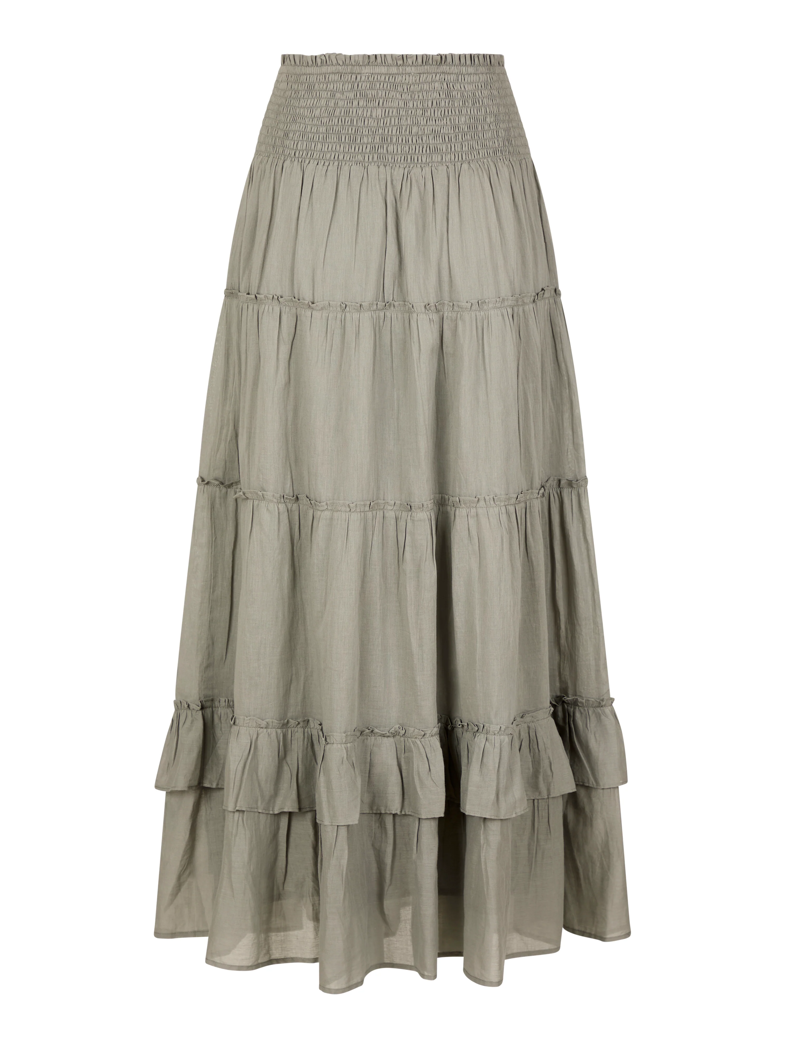Margot Voile lang nederdel - Smoke Green - Image 2