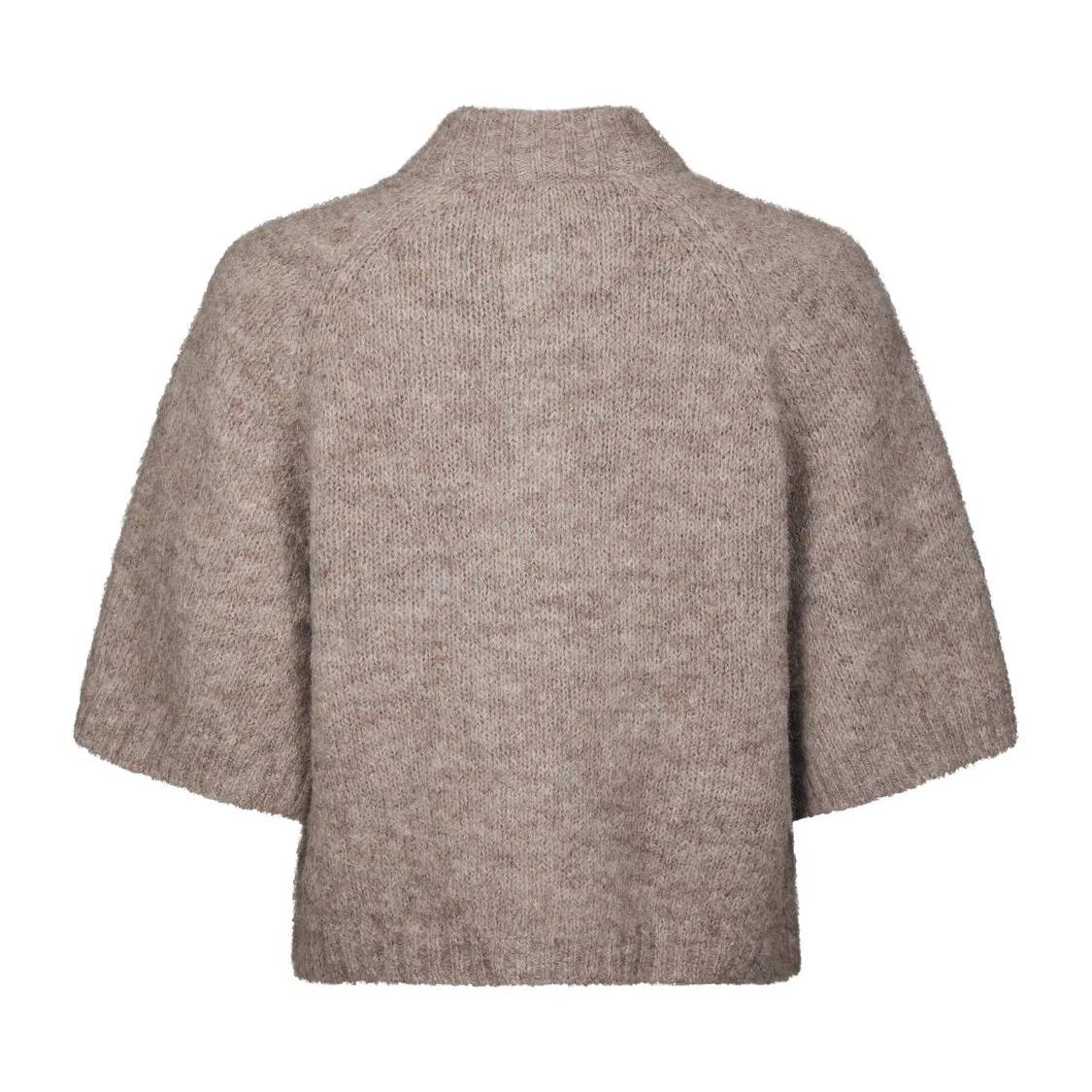 Menuta Fluffy Knit cardigan - Beige Melange - Image 2