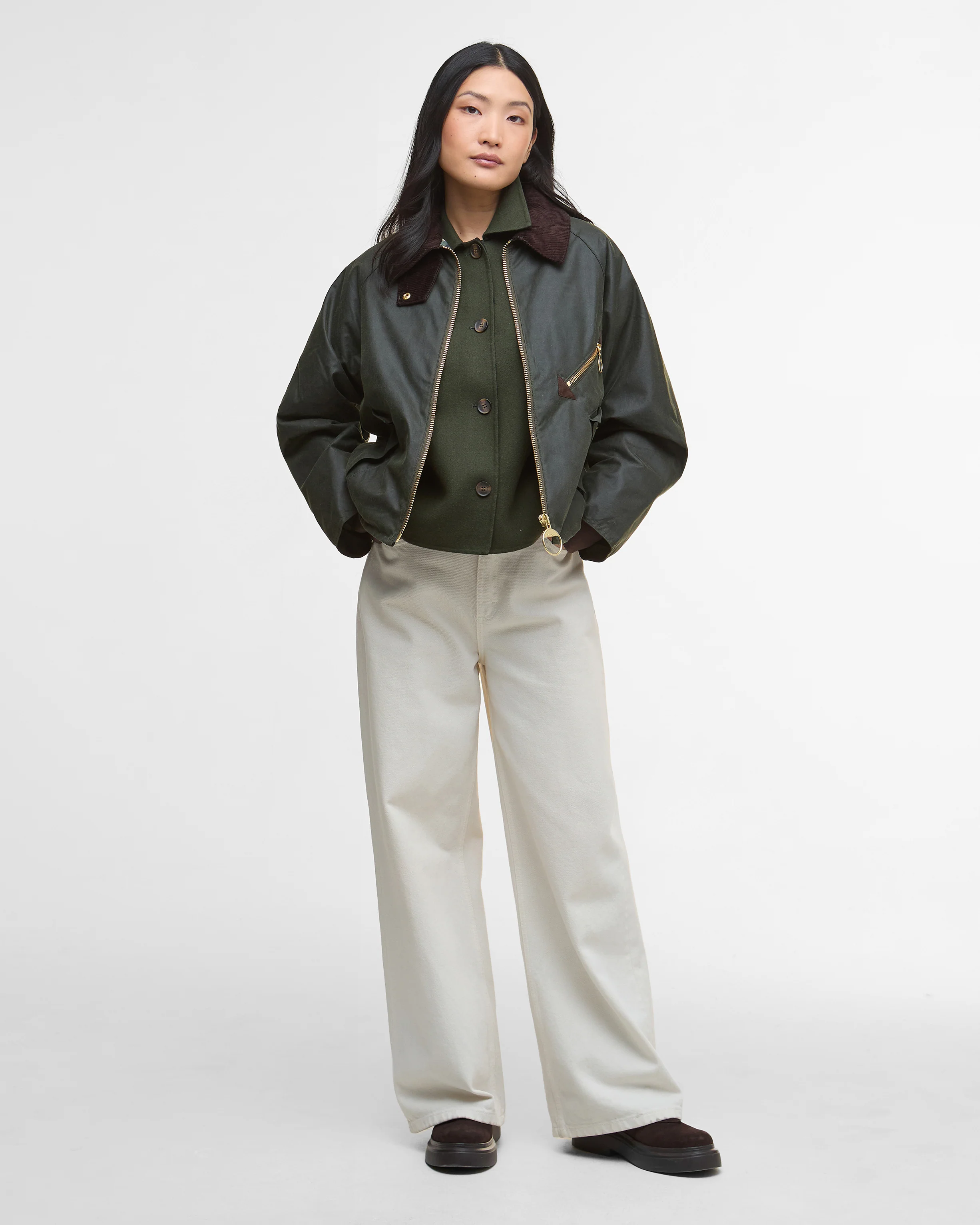 Arlene Wax jakke - Olive - Image 4