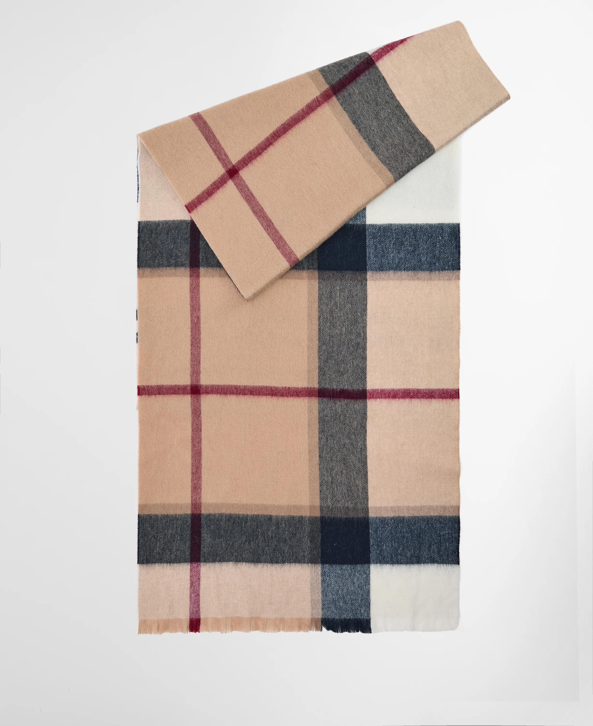 Rosefield Tartan uld halstørklæde - brun - Image 4