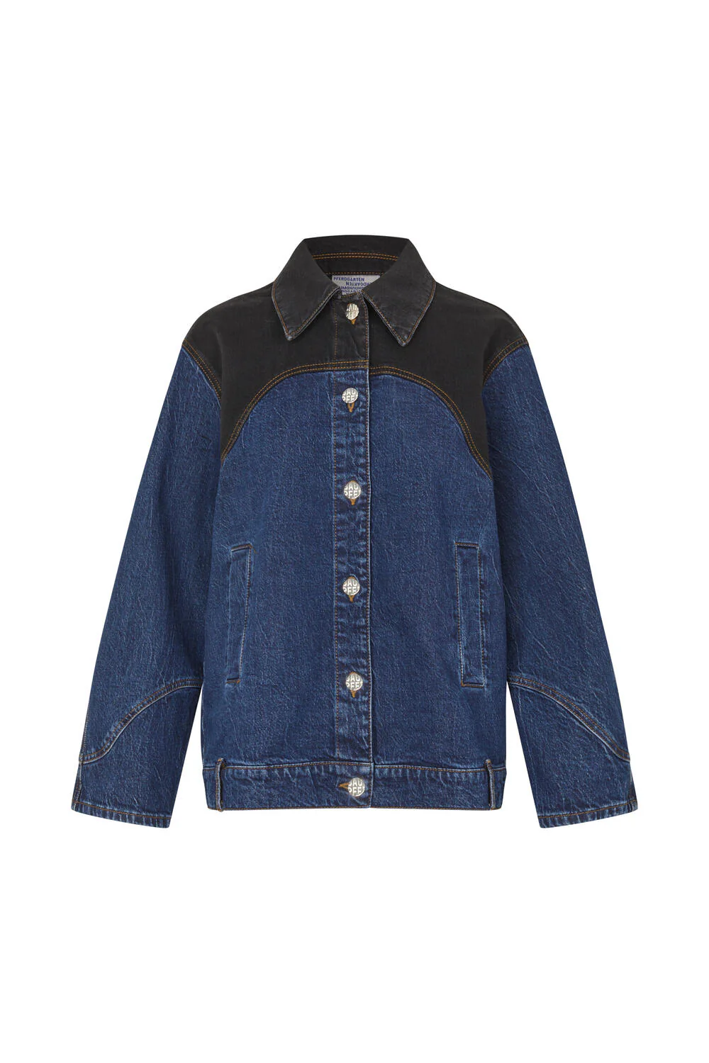 Bayson denimjakke - Blue Black Mix - Image 2