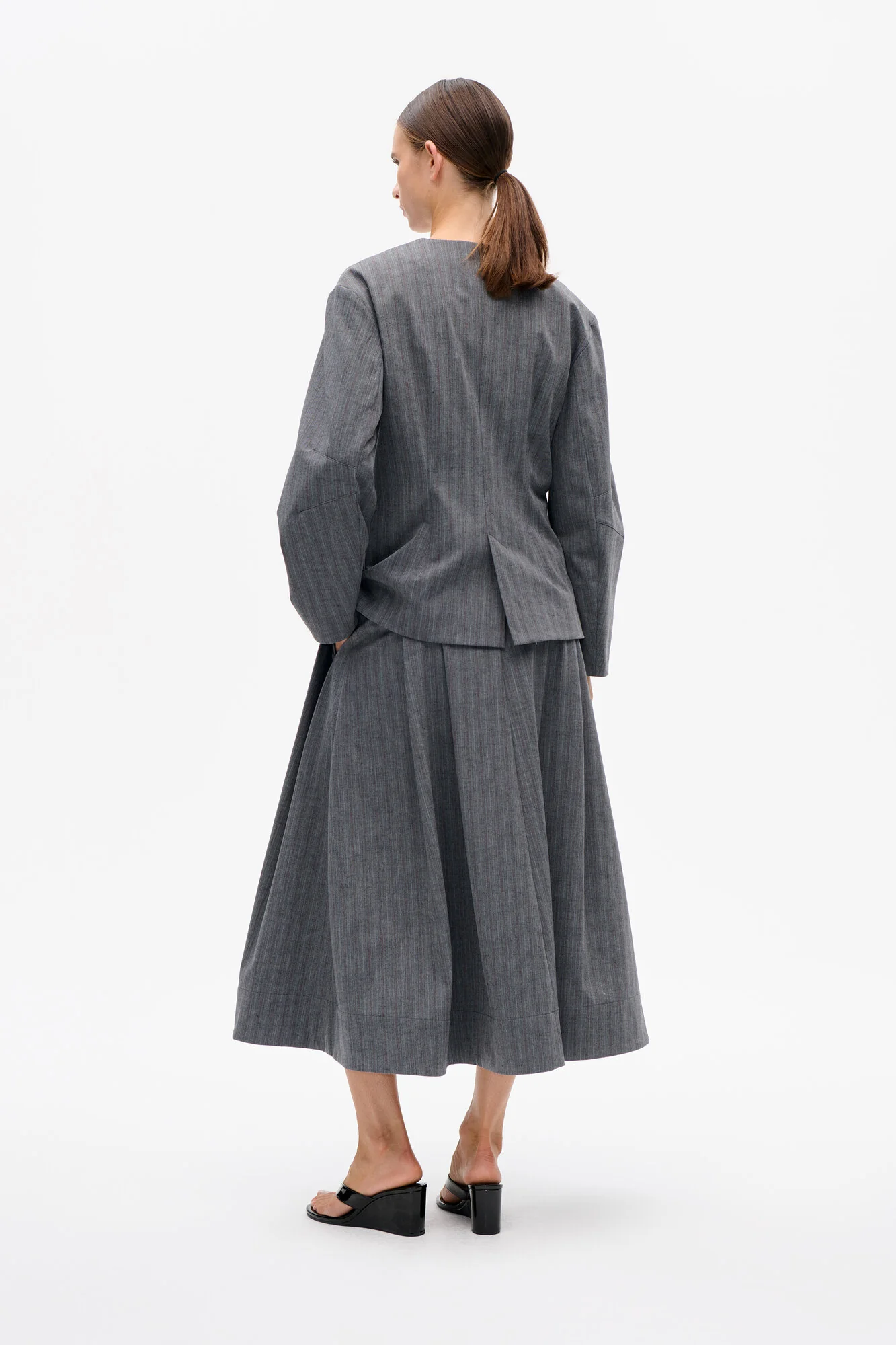 Botilda blazer - Grey Stripes - Image 4