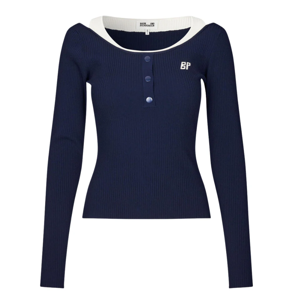 Clary langærmet t-shirt - Baritone Blue - Image 2