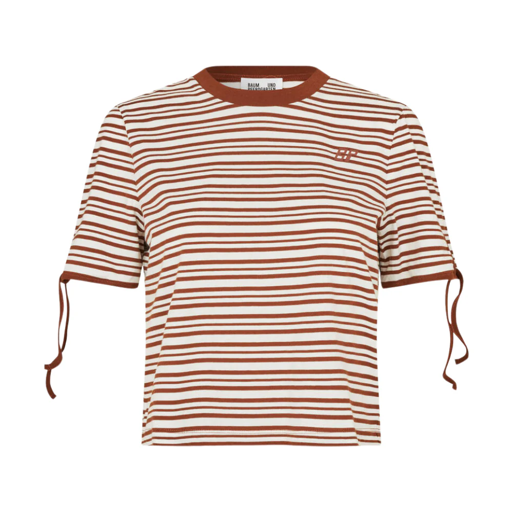 Janet t-shirt - Caramel Brown Stripe - Image 2