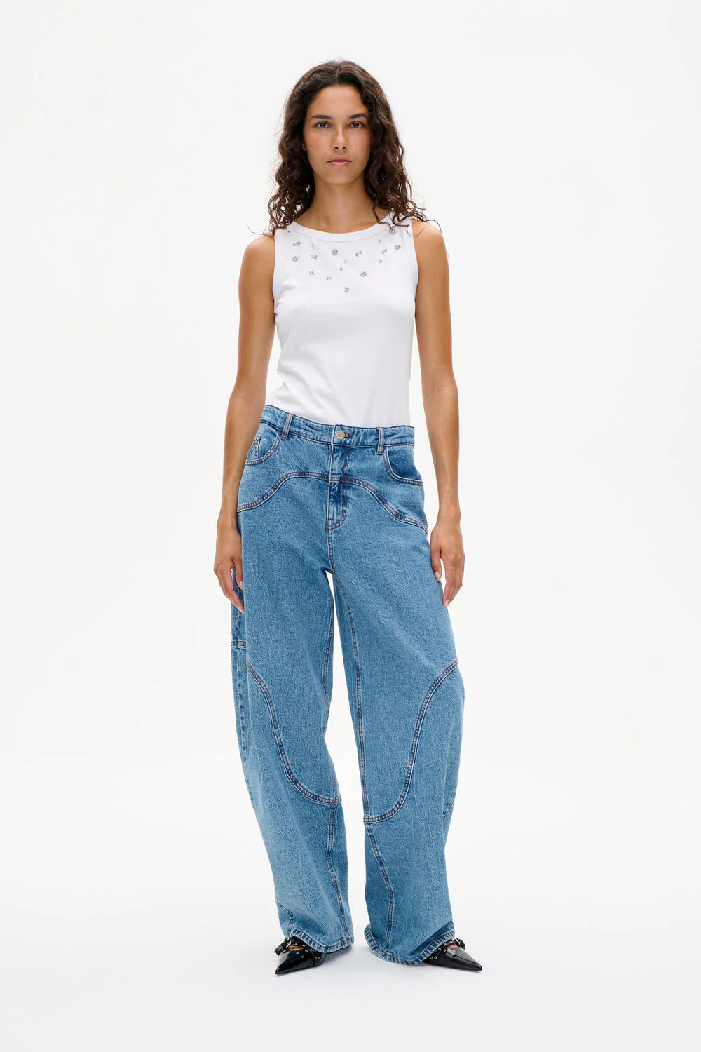 Napolen jeans - Denim Suede Mix