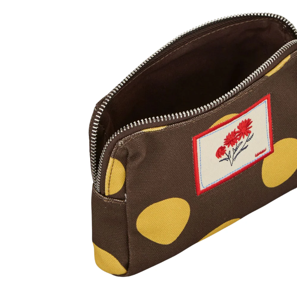 Maxi Polka Canvas toilettaske - Hot Fudge Brown - Image 2