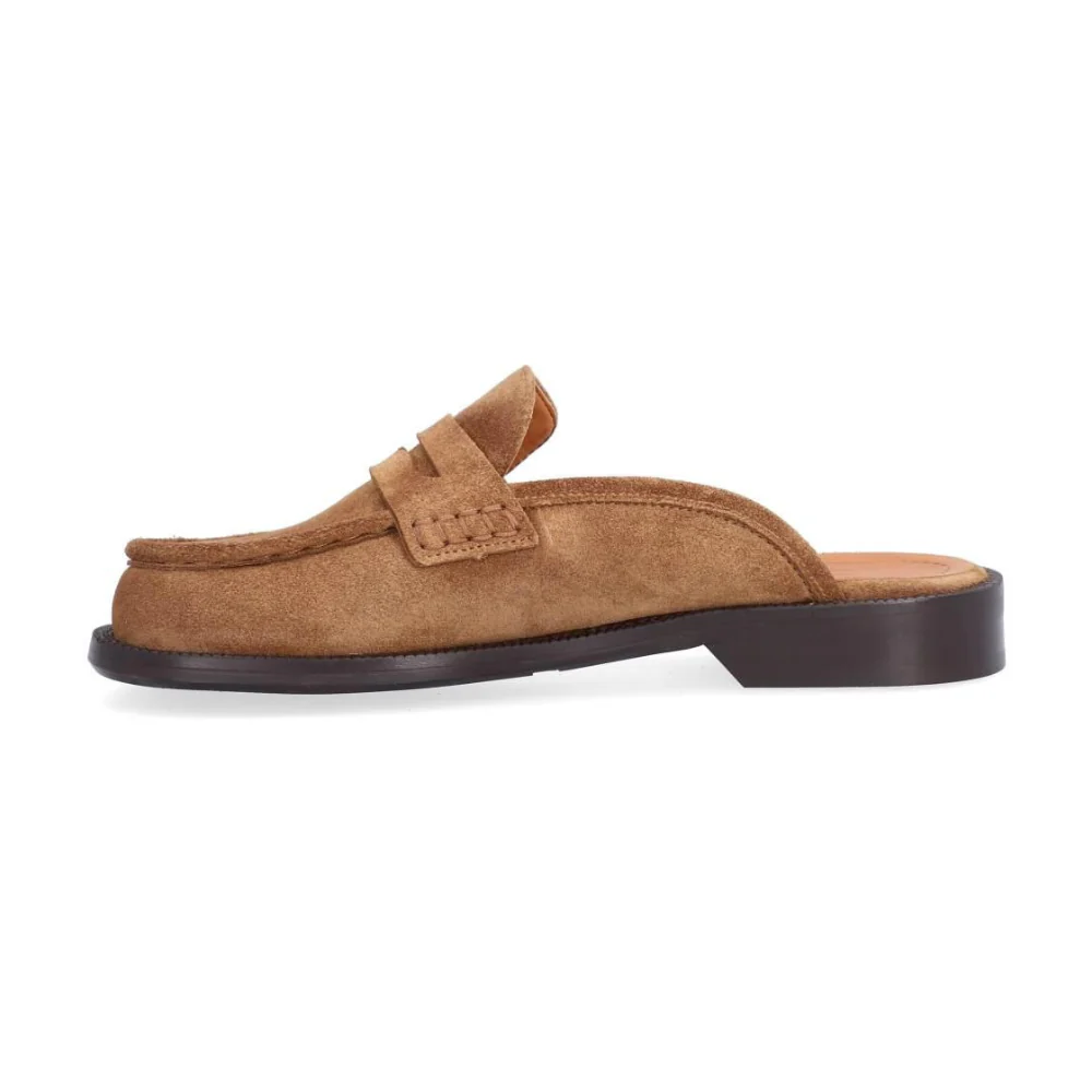 Mule loafers - Tabac babysilk suede 555 - Image 4