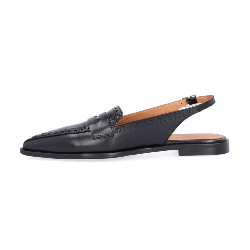 Sling Back ballerinasko - Black calf 80 - Image 4