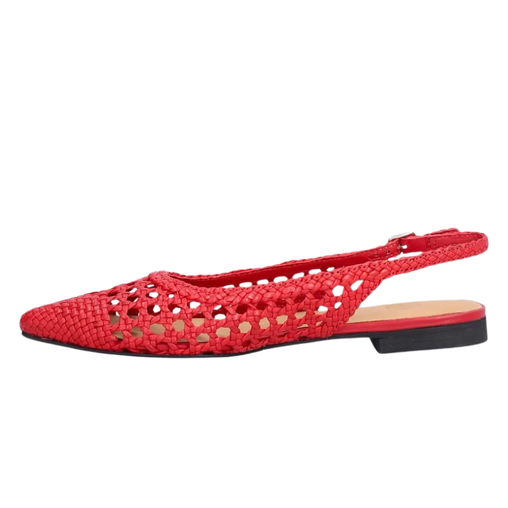 Slingback ballerinasko - Red Nappa 79 - Image 2
