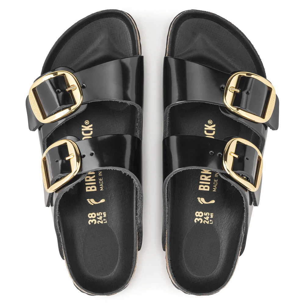 Arizona Big Buckle sandal - High Shine Black - Image 8