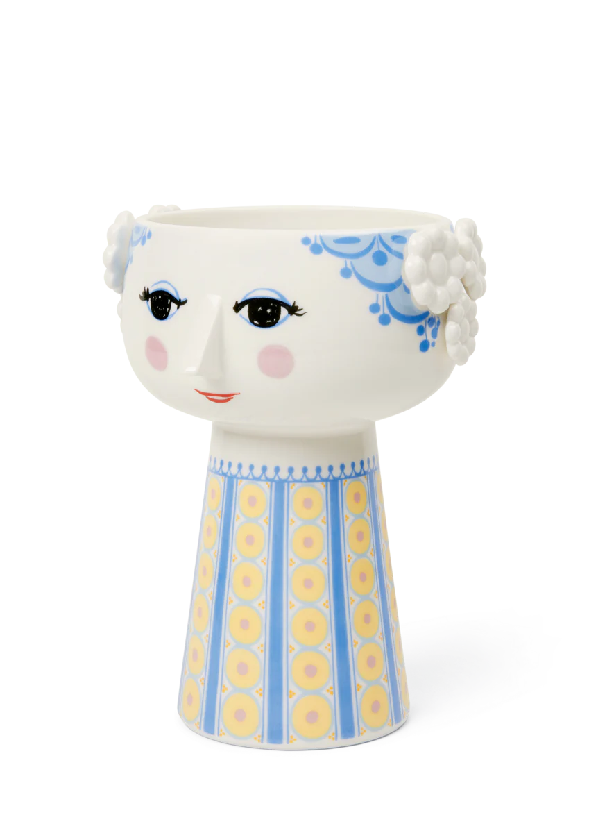 Eva vase, blå - H18,5 cm. - Image 3