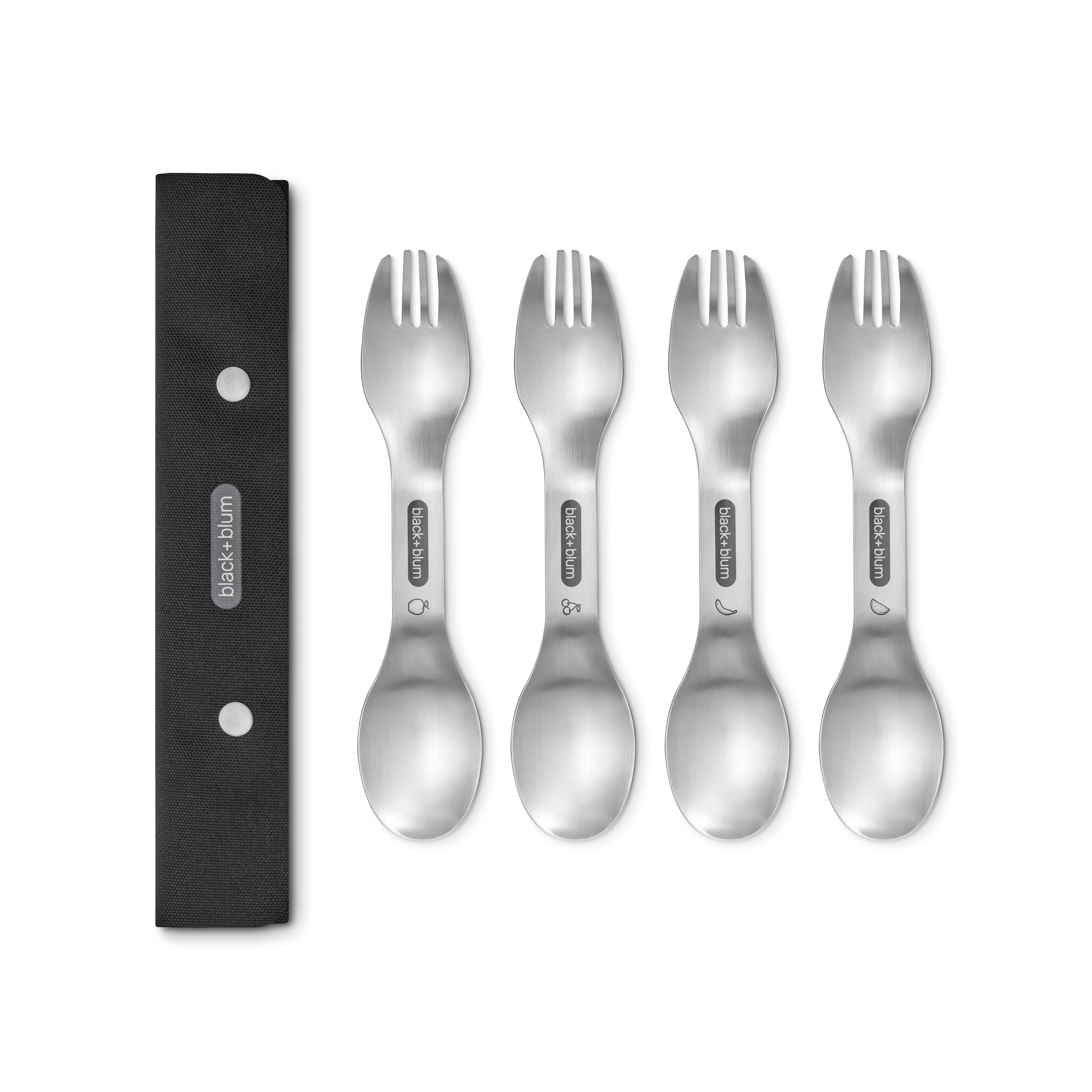 Sporksæt, rustfrit stål - 4 stk.