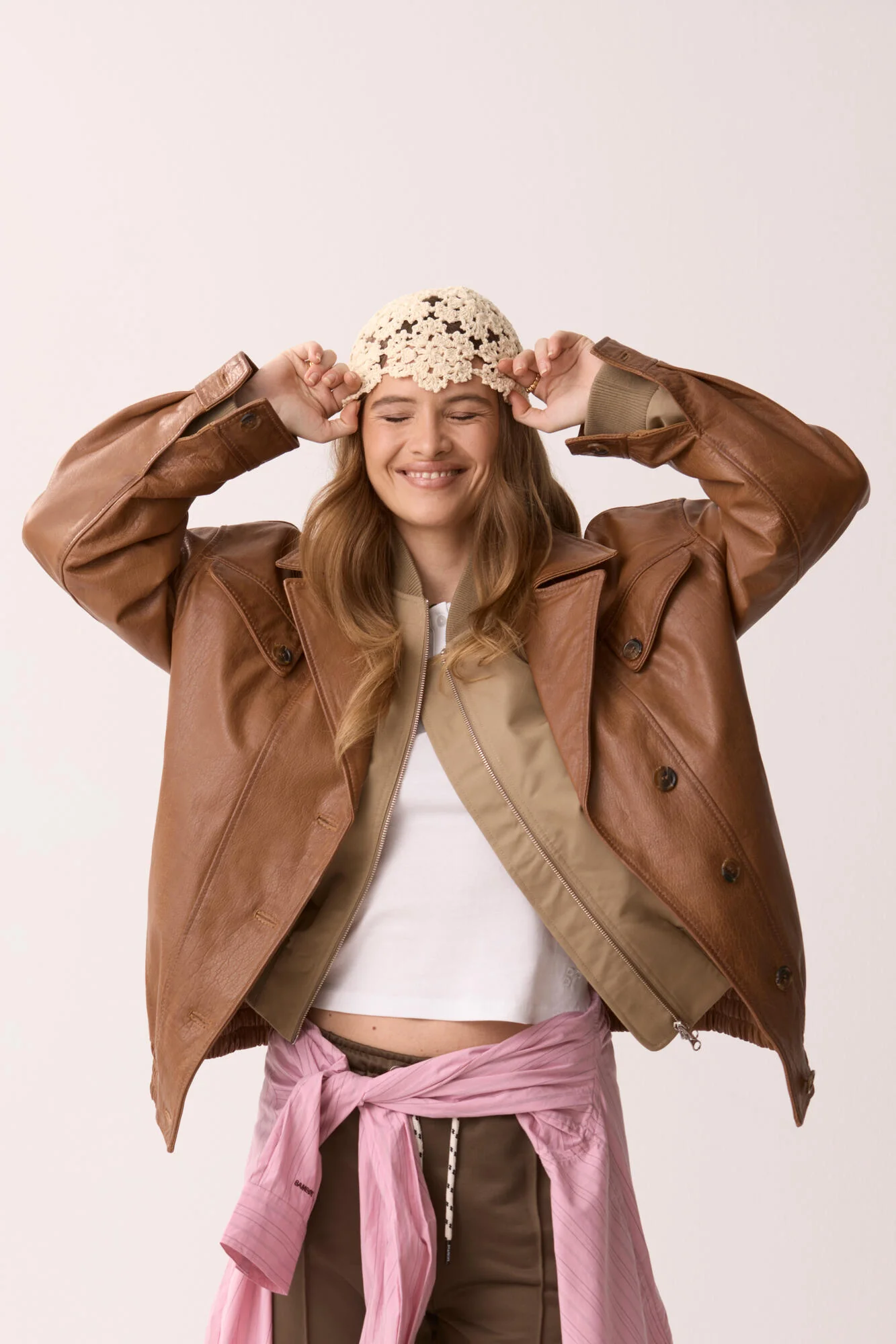 Roseanna hæklet hat - creme - Image 2