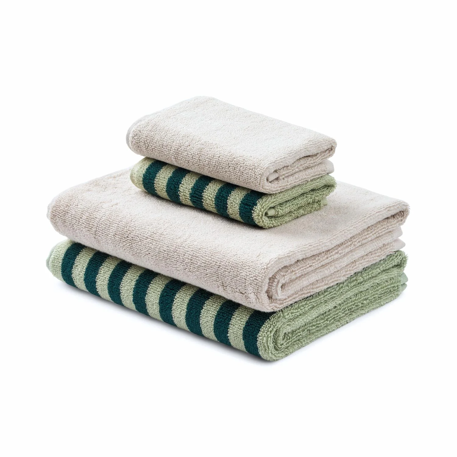 4 stk håndklæde sampak - Moonbeam/Sea Foam & Deep Teal - Image 2