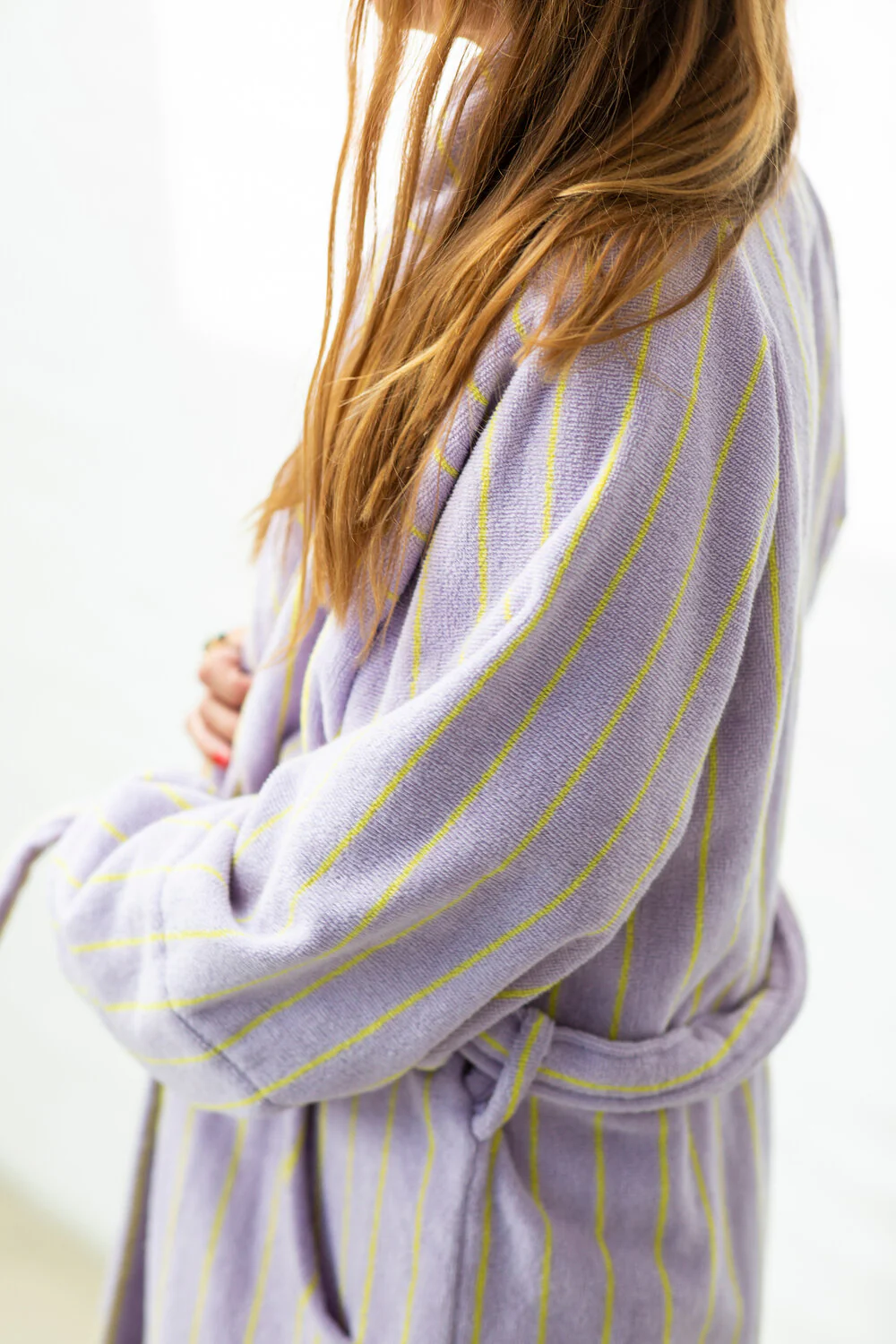 Naram badekåbe - Lilac & Neon Yellow - Image 2