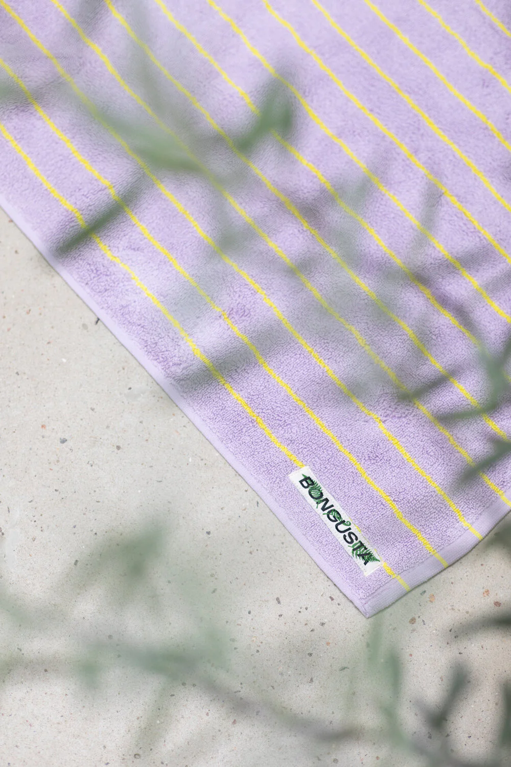 Naram bademåtte - Lilac & Neon Yellow - Image 2