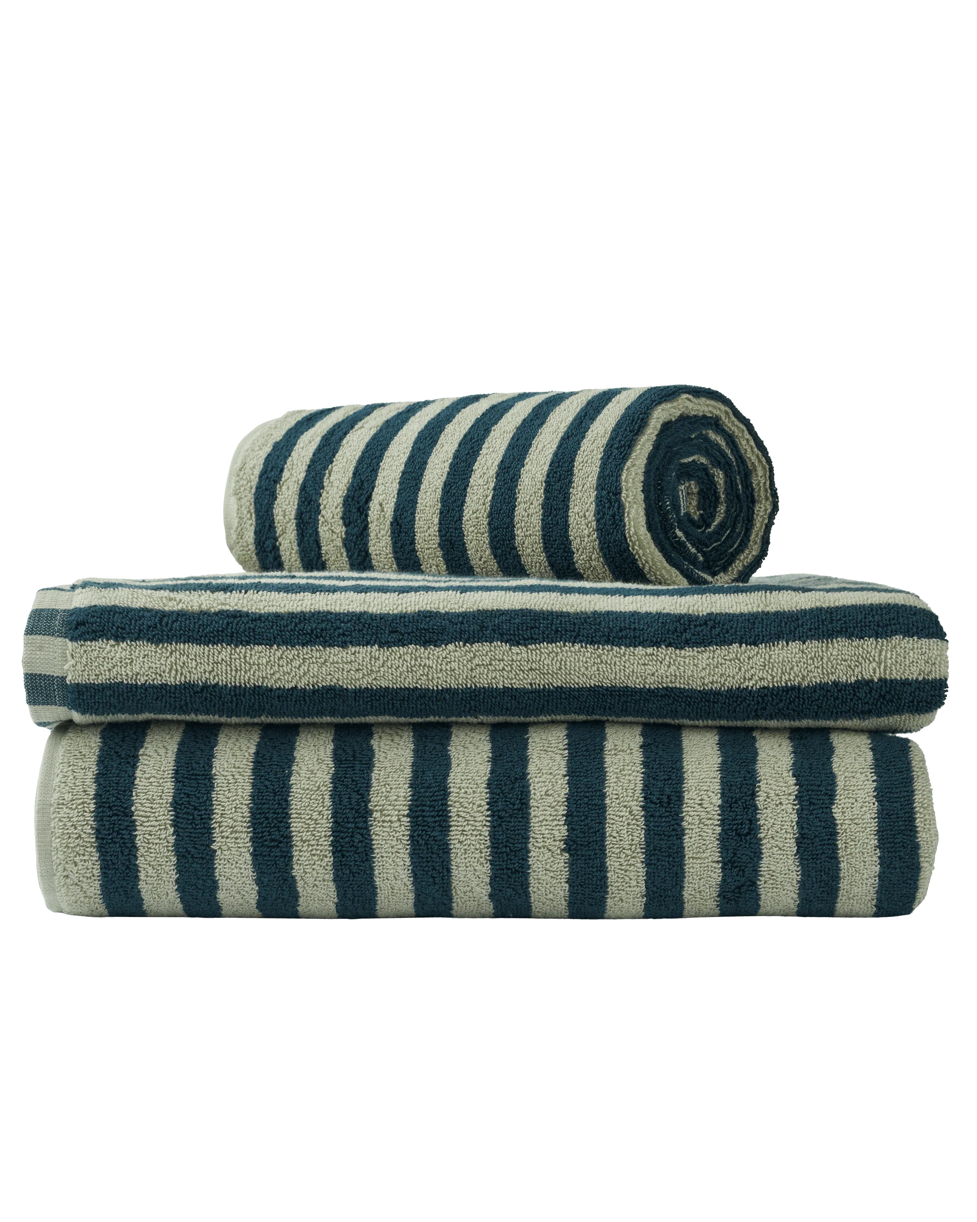 Naram håndklæde - Sea Foam & Deep Teal