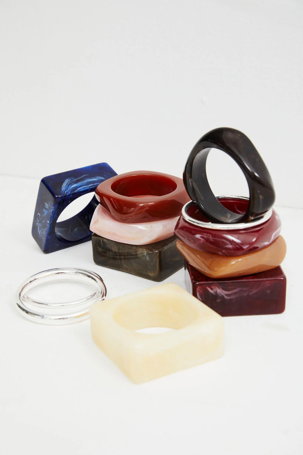 Big XL Square armbånd - råhvid - Image 2