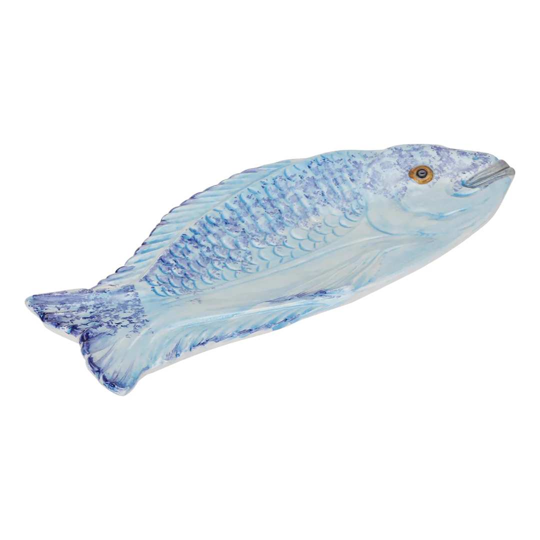 Blå fisk skeholder - blå