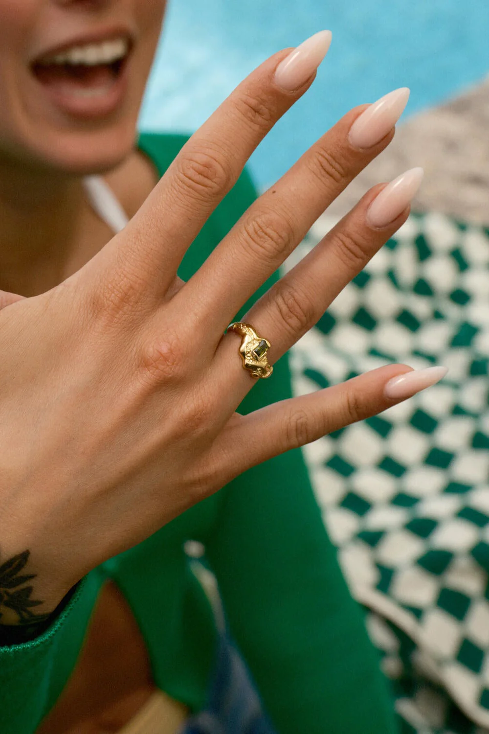 Medium contrast ring - forgyldt - Image 2