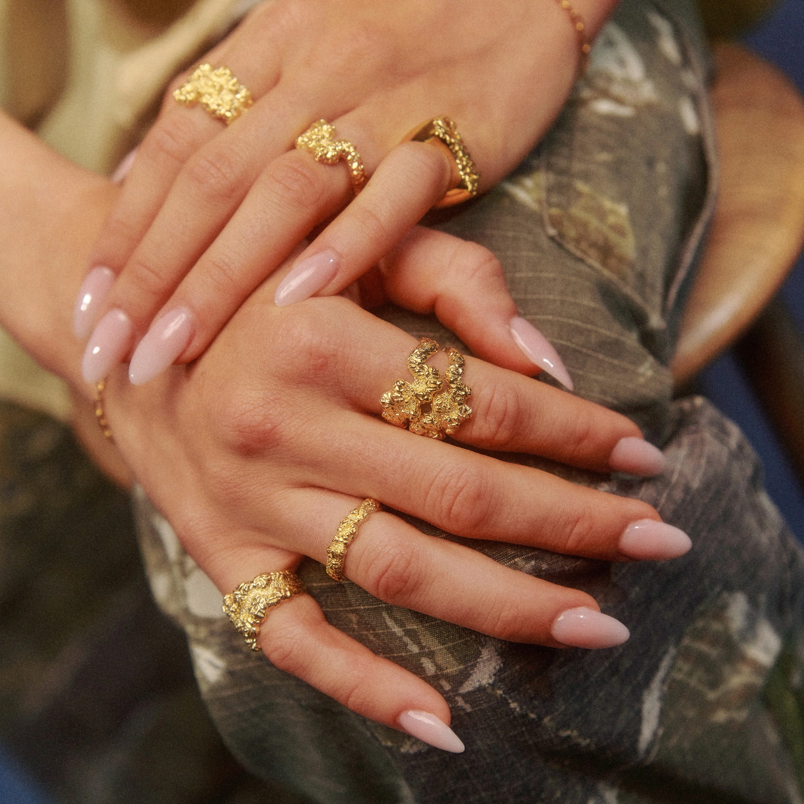 Stacking Crush ring - forgyldt - Image 5