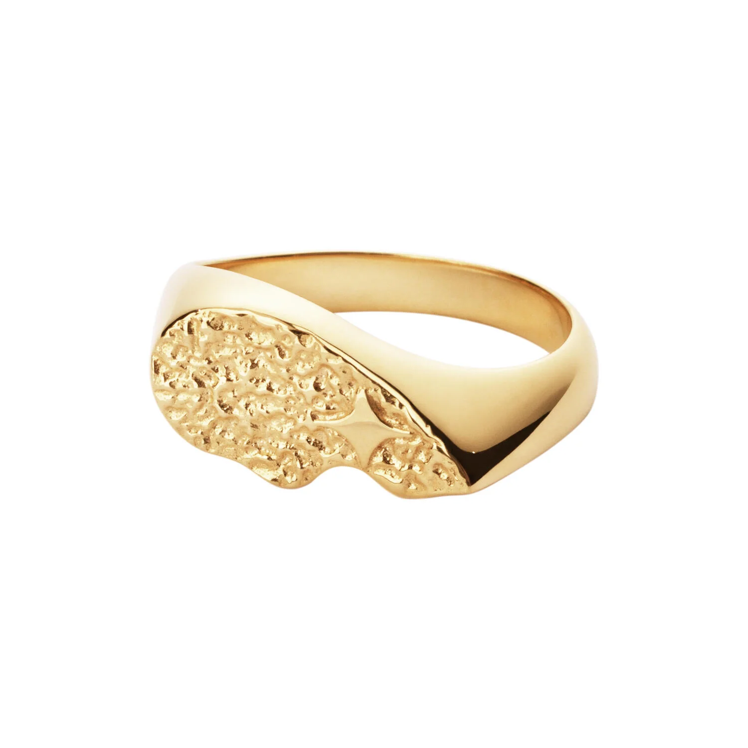 Textured BFF Sparkly ring - forgyldt