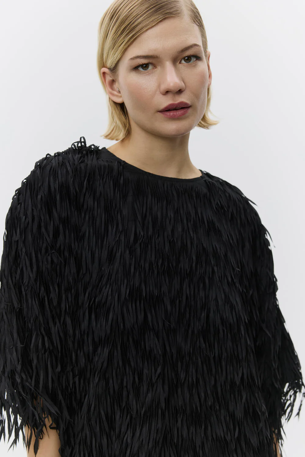 Barcelona Delicate Fringes bluse - sort - Image 7