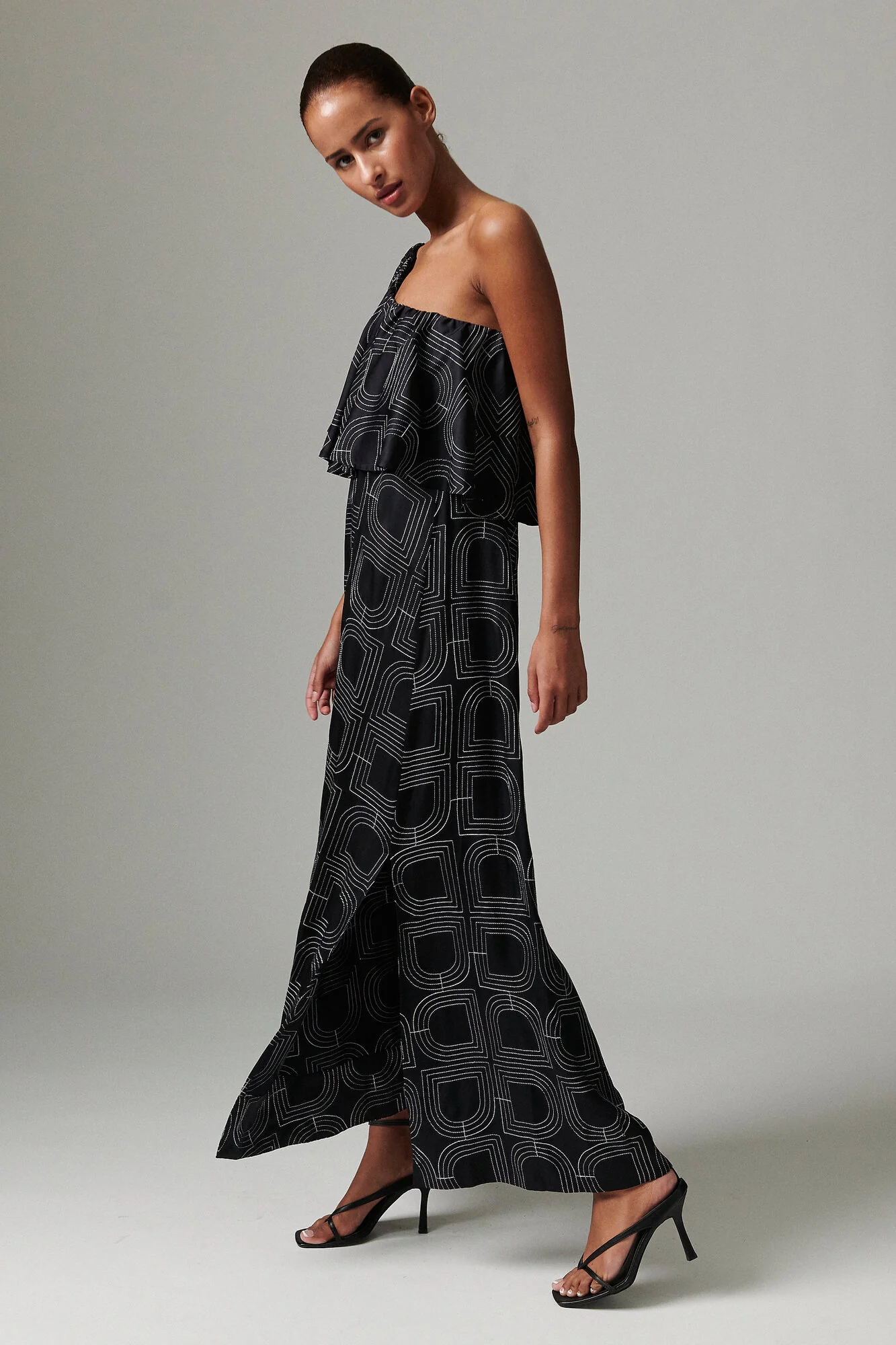 Chrissi Fluid Viscose Stitch kjole - sort - Image 4