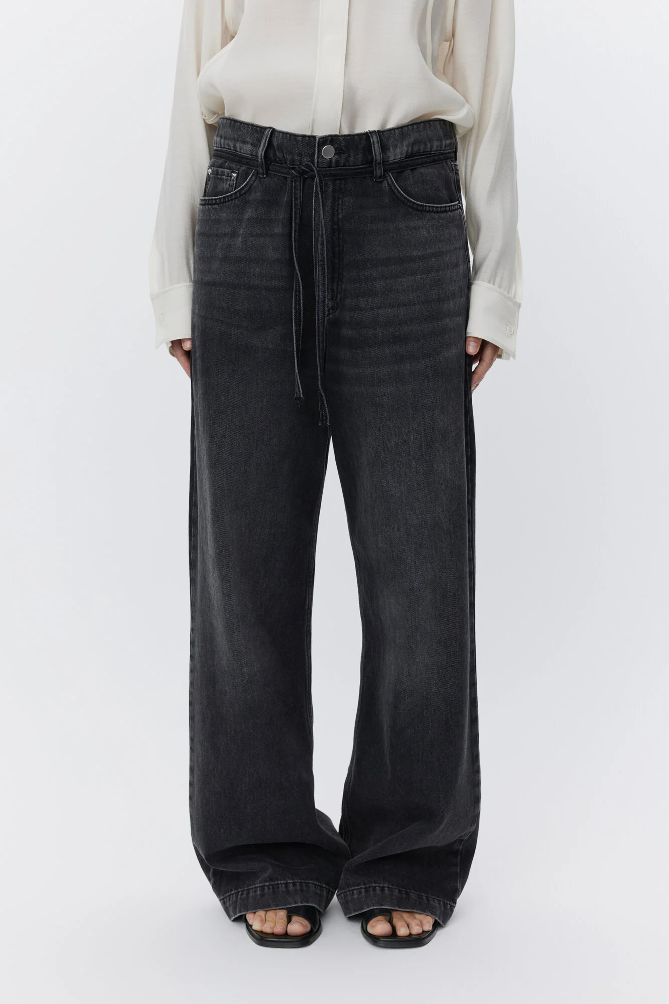 Elijah Raw Black jeans - sort