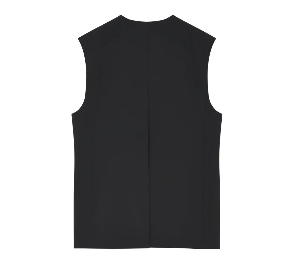 Enid Gabardine vest - sort - Image 2