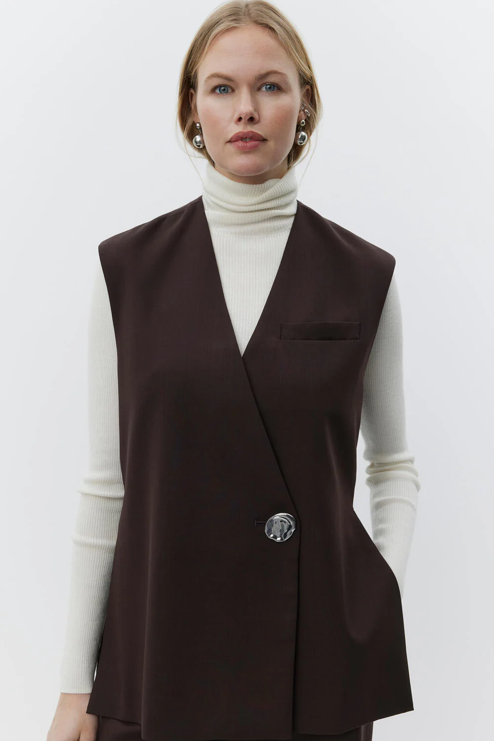 Francine uldvest - Chocolate Plum