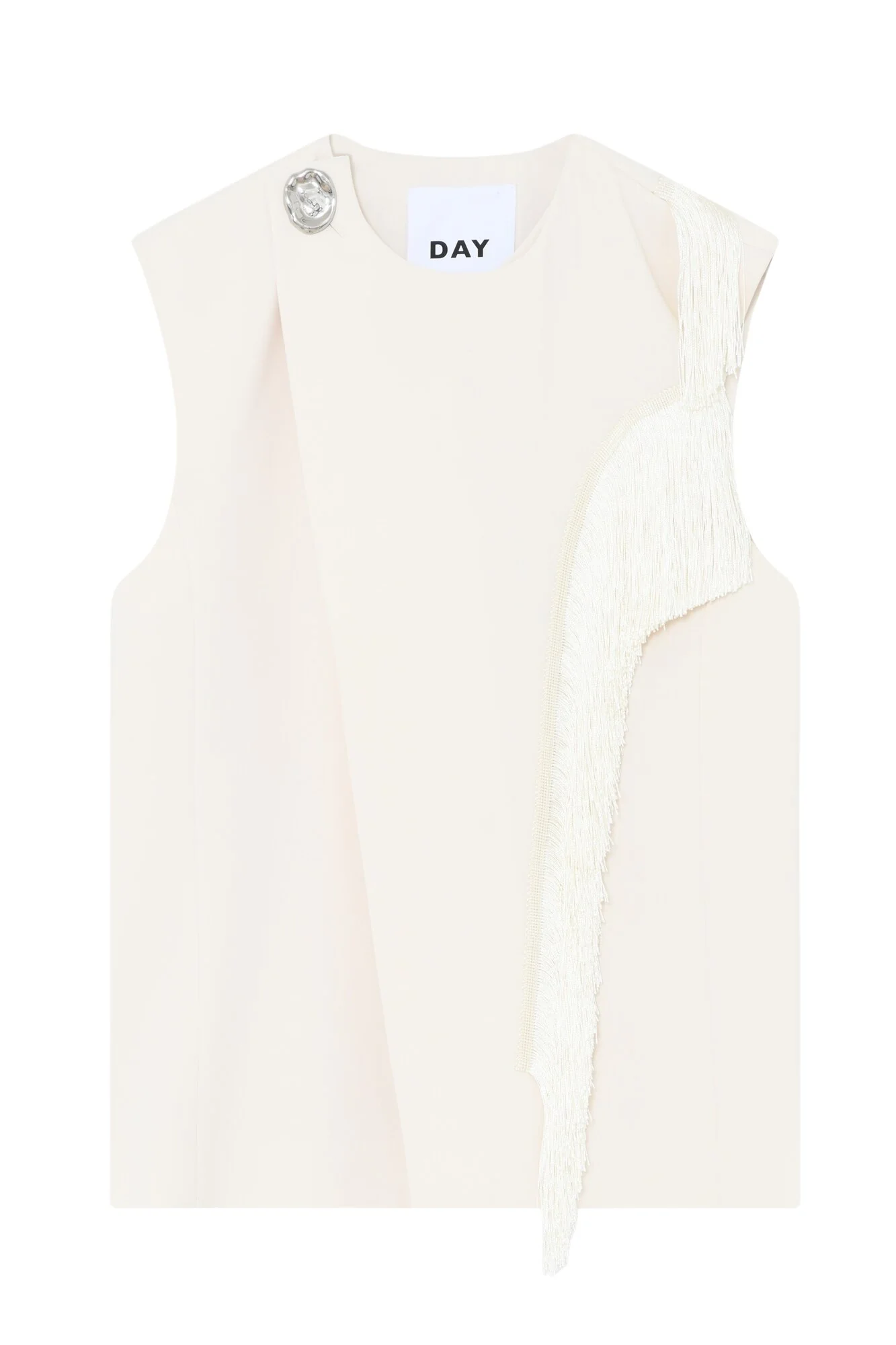 Levy Classic Gabardine vest - Ivory Shade - Image 2