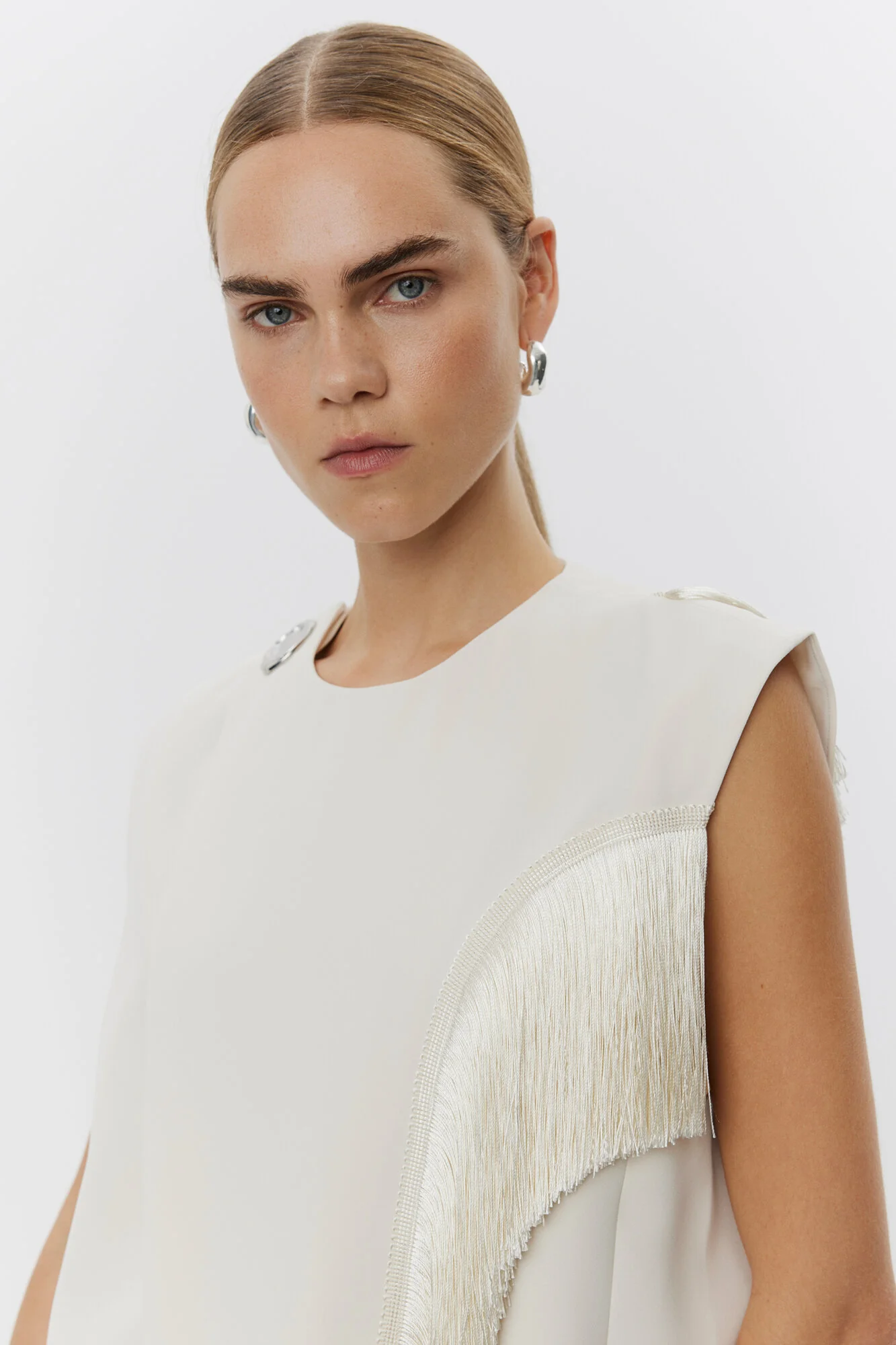 Levy Classic Gabardine vest - Ivory Shade - Image 4