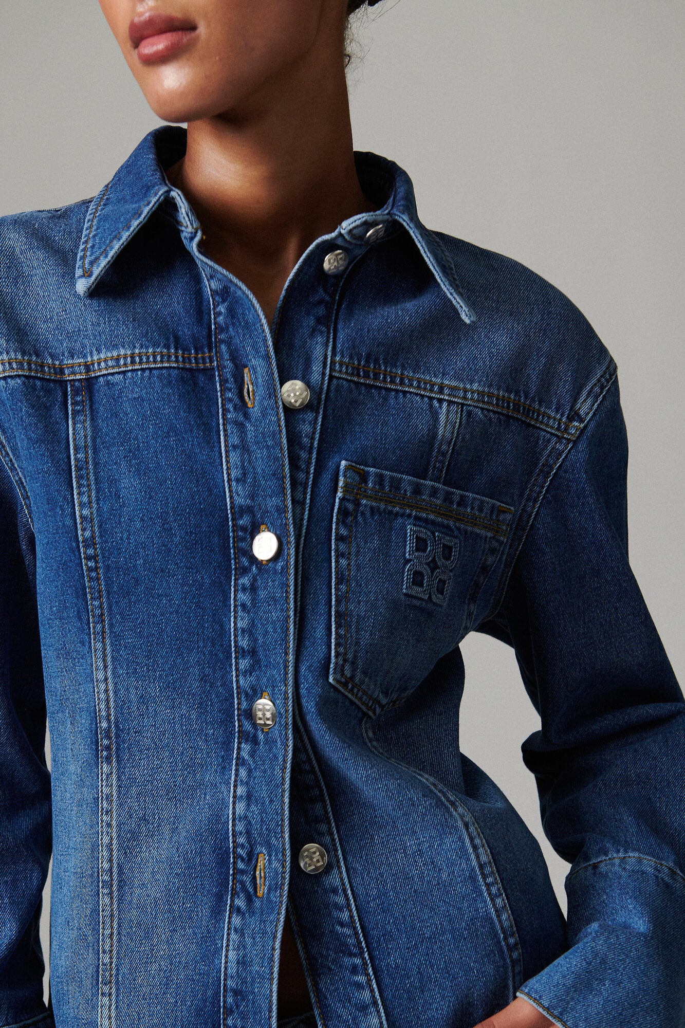 Ludmilla denimskjorte - Medium Blue - Image 5