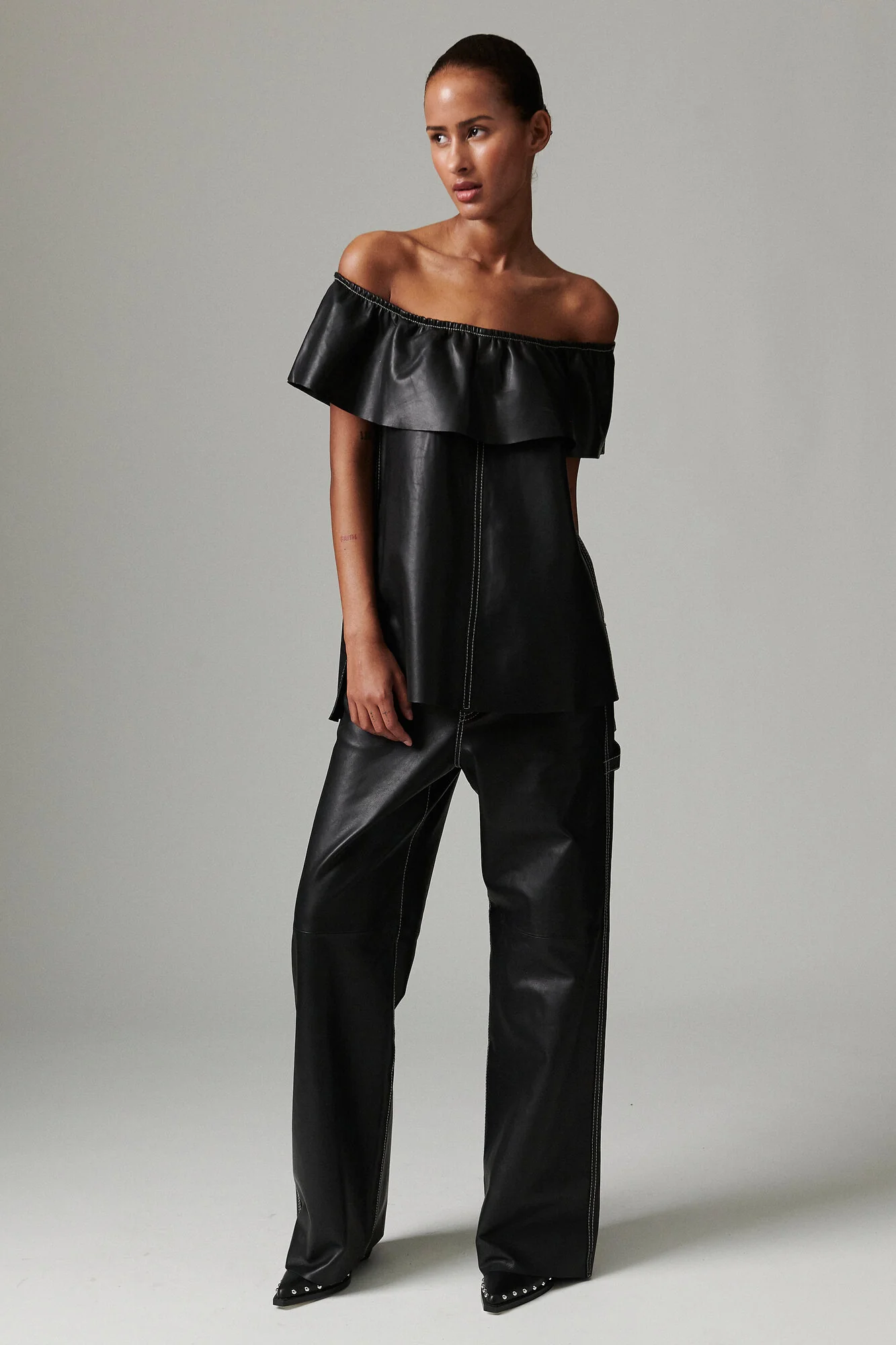 Lira Soft Lamb lædertop - sort - Image 4