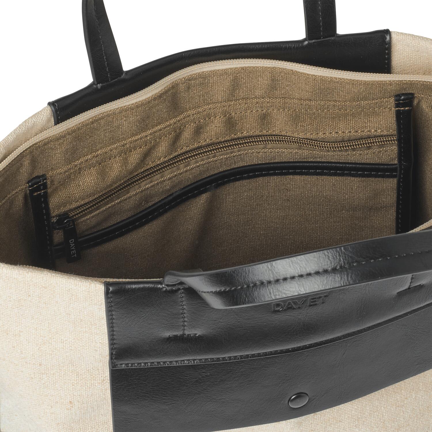 Natural Linen CB skuldertaske - Natural - Image 3