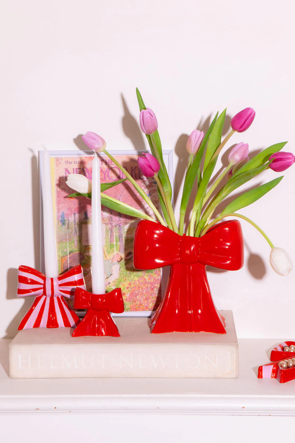 Bow Vase - rød - Image 10