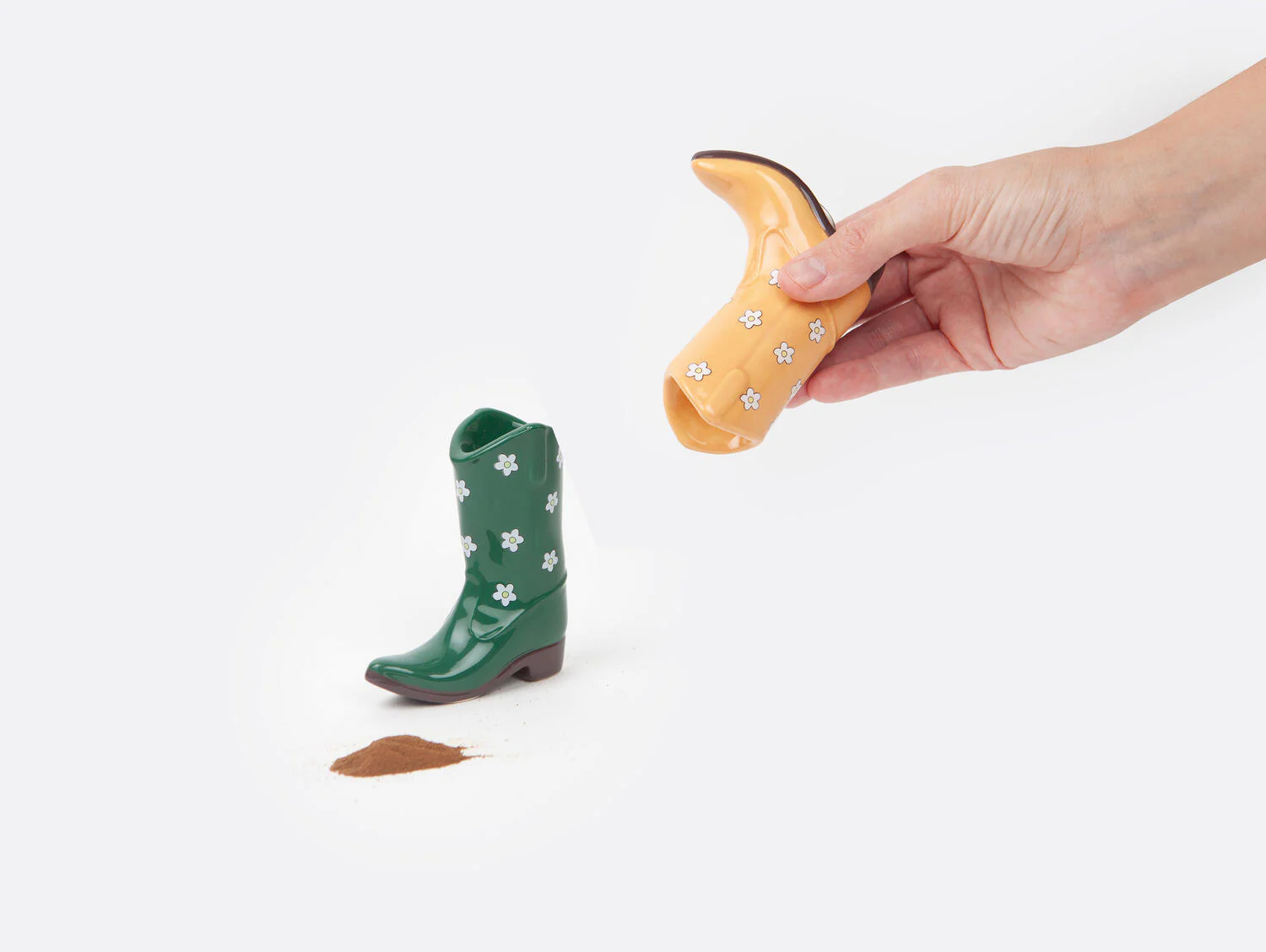 Rodeo Cowboy Boot Salt -og peber sæt - Orange/Grøn - Image 4